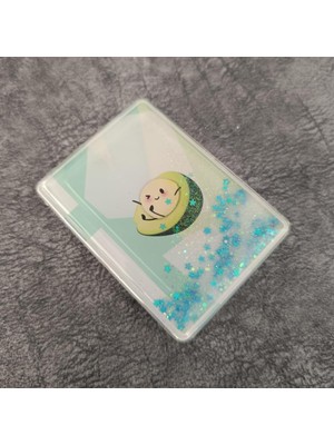 HD Marketim Cep Ayna Avokada Makyaj Çanta Seyahat Taşınabilir Ayna Simli Sulu Kozmetik