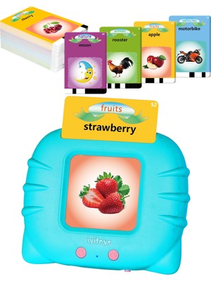 İyi Toys Ingilizce Konuşan Sesli Flash Kartlar - 112 Kart 224 Görsel