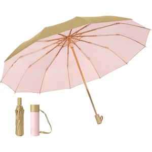 Huiding Up Çin Stili Yağmur Veya Parlaklıktam Otomatik Rüzgarda Kırılmayan Fiber Unisex Şemsiye 12 Telli (Yurt Dışından)