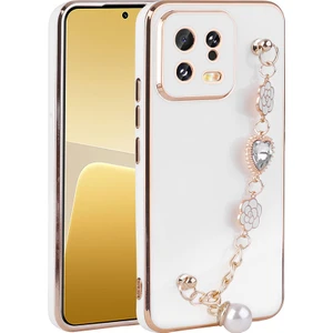 Xiaomi Mi 13 Kılıf Çiçek Desenli Askılı Tutamaçlı Kamera Korumalı Kapak (Taka)