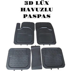 Fiat Egea Uyumlu Lüx Üniversal 3D Havuzlu Oto Paspas Siyah 5 Parça