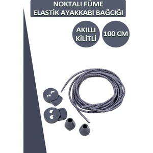 Lucky Akıllı Kilitli Elastik Noktalı Ayakkabı Bağcık 100 cm