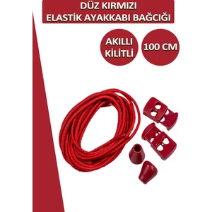 Lucky Akıllı Kilitli Elastik Düz Ayakkabı Bağcık 100 cm