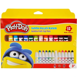 12 Renk Jumbo Keçeli Kalem Karton Kutu 8Mm Play-Ke010