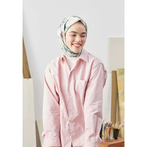 Fresh Scarfs Multı Flower Desen Pamuk Ipek Eşarp Mint