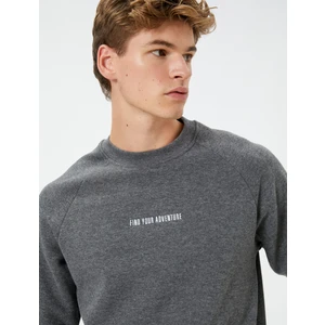 K24 4Wam70043Mk 931 Antrasit Erkek Pamuk Sweatshirt
