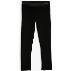 Basic Ribanalı Tayt Beli Lastikli Sim Detaylı