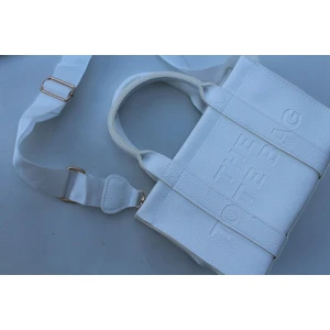 Tekstil Marketi The Tote Bag Beyaz El ve Çapraz Kadın Çantası