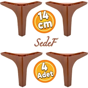 Sedef Lüks Mobilya Kanepe Sehpa Tv Ünitesi Koltuk Ayağı 14 cm Ahşap Desenli Ayakları 4 Adet