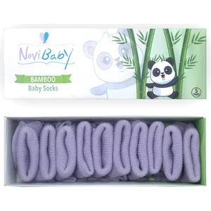 5'li Bambu Yenidoğan Bebek Çorap I Purple Lila Kız Erkek Bebek Çorabı