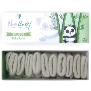 5'li Bambu Yenidoğan Bebek Çorap I Ecru Ekru Kız Erkek Bebek Çorabı