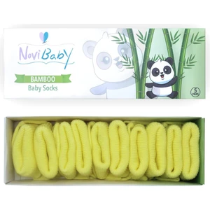 5'li Bambu Yenidoğan Bebek Çorap I Lemon Sarı Kız Erkek Bebek Çorabı
