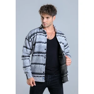 Stil Kombin Oversize Desenli Kışlık Gömlek Mar OVER20