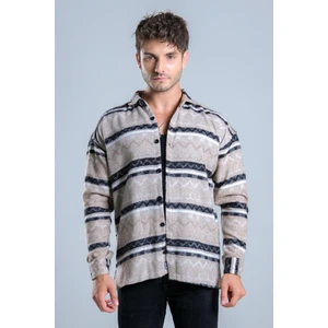 Stil Kombin Oversize Desenli Kışlık Gömlek Mar OVER20
