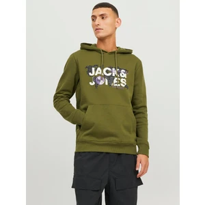 Jack & Jones Jcodust Sweat Hood Sn Erkek Haki Sweatshirt 12240214-Olive