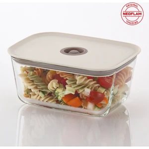 Fika Clik Dikdörtgen Saklama Kabı Bej 1380 ml