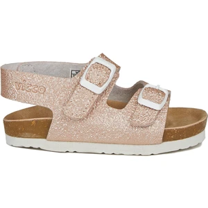 Last Metalik Kız Çocuk Pudra Sandalet