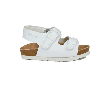 Last Metalik Unisex Bebe Beyaz Sandalet
