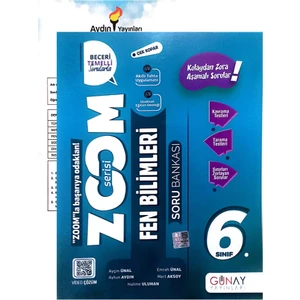 Günay Yayınları 6.Sınıf Zoom Fen Bilimleri Soru Bankası-Yeni Baskı-(Aydın Yayınları Denemeli)