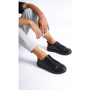 M3-Ss Siyah/siyah Hakiki Deri Erkek Spor Ayakkabı & Sneaker