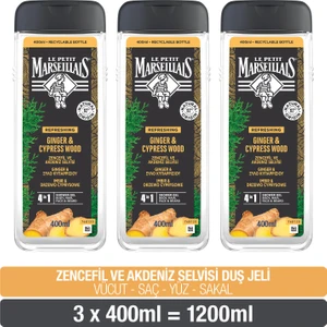 Le Petit Marseillais Duş Jeli Zencefil & Akdeniz Selvisi 400ml X3