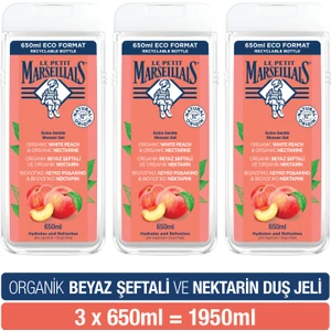 Le Petit Marseillais Beyaz Şeftali Ve Nektarin Duş Jeli 650 Ml X3