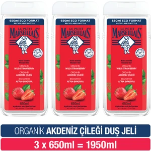Le Petit Marseillais Akdeniz Çileği Duş Jeli 650 Ml X3