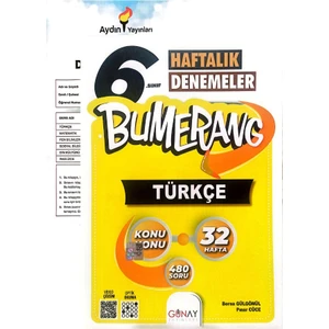 Günay Yayınları 6.Sınıf Bumerang Türkçe Deneme-Yeni Baskı-(Aydın Yayınları Denemeli)