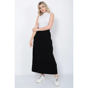 Kadın Triko Etek Oversize Siyah