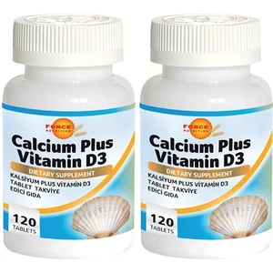 Force Nutrition Calcium Plus 2 x 120 Tablet Vitamin D3 Vitamini Kalsiyum