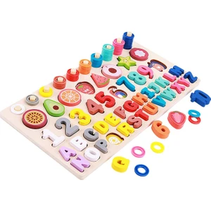 3-5 Yaş Arası Çocuklar Için Ahşap Montessori Tahtası Alfabe Oyuncakları (Yurt Dışından)