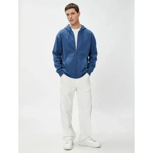 4WAM70112MK Koton Erkek Sweat Mavi
