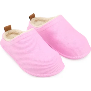 Kışlık Kauçuk Islak Zemine Uygun Ev Bahçe Içi Peluşlu Kadın Terlik