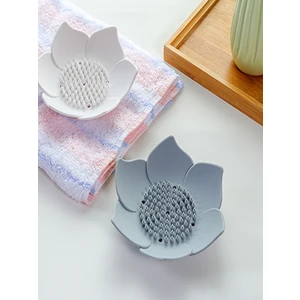 Sabunluk Lotus Tasarımlı Şık Sabunluk Katı Sabunluk Su Giderli Sabunluk