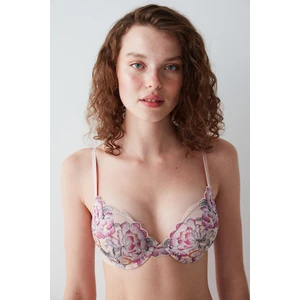 Intense Ekstra Push-Up Destekli Simli Pembe Sütyen