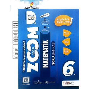 Günay Yayınları 6.Sınıf Zoom Matematik Soru Bankası-Yeni Baskı-(Aydın Yayınları Denemeli)