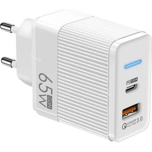65W Usba + Pd 33W Type-C Çift Çıkışlı Quick Charger 3.0 Hızlı Şarj Aleti Başlığı