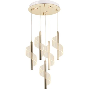 Eray Aydınlatma P7077-4+1 5li Sarkıt LED Avize(Beyaz Işık -Sarı Işık - Gün Işığı)