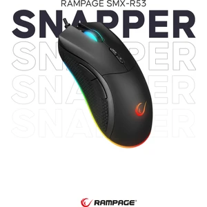 SMX-R53 Snapper USB Siyah 7200 Dpi Rgb Aydınlatmalı Gaming Oyuncu Mouse