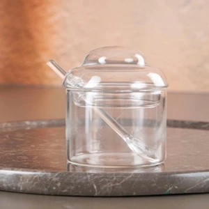 Komple Cam Kaşıklı 180 ml Bal ve Reçel Kavanozu