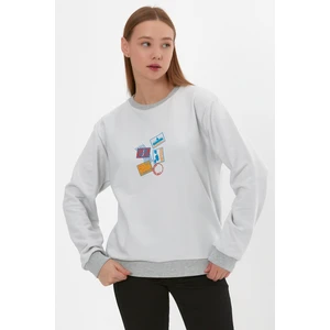 Alexander Gardi Baskılı Ribanalı Sweatshirt (E22-75600)