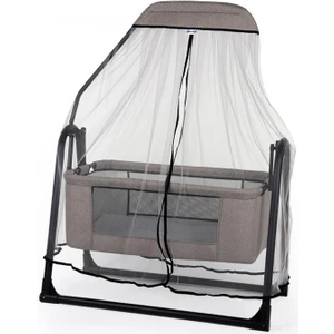 Sude Tüllü Sepet Beşik Sallanabilir Bebek Beşiği Tüllü Beşik