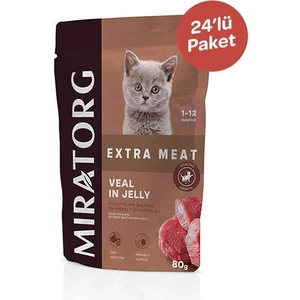 Kitten Jelly Dana Etli Yavru Kedi Yaş Maması 80 gr x 24 Adet
