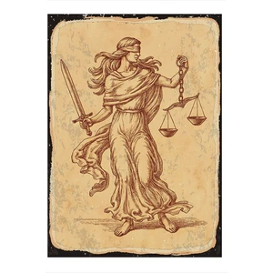 Adalet Tanrısı Themis Art Mdf Tablo