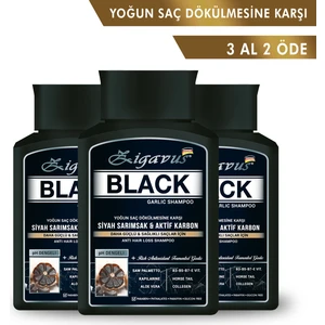 Black Siyah Sarımsaklı Şampuan 300 ml 3 Al 2 Öde