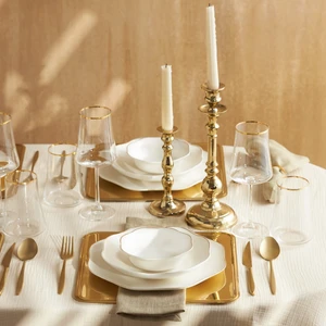 Fine Bone Lotus Gold 18 Parça Yemek Takımı
