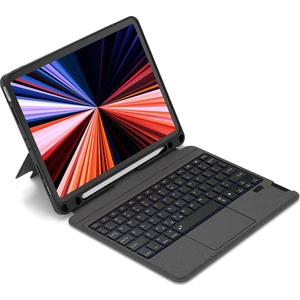 Apple Ipad 8. ve 9. Nesil 2020 /2021 Uyumlu 10.2 Işıklı Klavyeli Mag Touchpad Standlı Kılıf