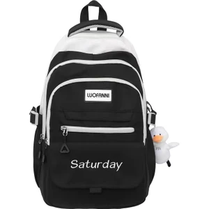 Love Home Öğrenci Okul Çantası Kadın Yeni Naylon Trend Moda Sırt Çantası Büyük Kapasiteli Çok Bölmeli Bilgisayar Sırt Çantası (Yurt Dışından)