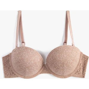 Destekli Sütyen Dolgulu Balenli Dantelli Kaplı