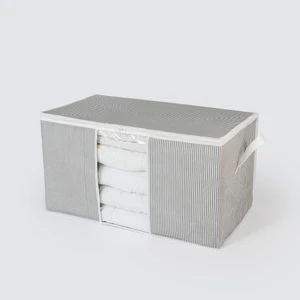 Mega Boy Pencereli Çizgi Desen Baskılı Yorgan Düzenleyici Hurç 90x50x50 cm